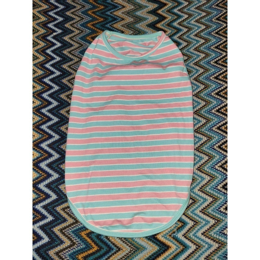 NWT Dog shirt xl Pink And Blue Stripe